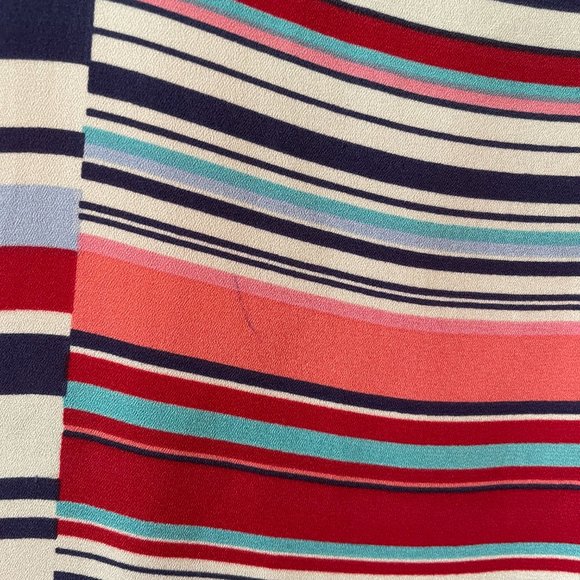 EST. 1946 Womens Multicolor Slit Sleeve Round Neck Striped Blouse Top Size XL - Picture 6 of 13
